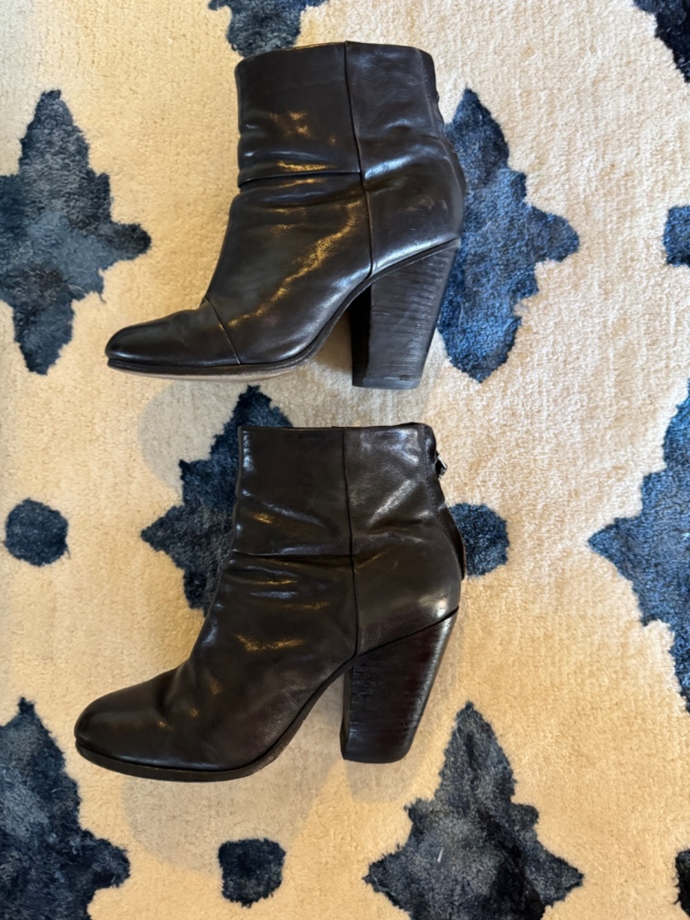 Rag & Bone Newbury Leather Boots Sz 38 with Box, Bag & Authentication Card - Picture 8 of 14